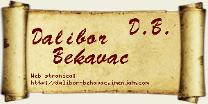 Dalibor Bekavac vizit kartica